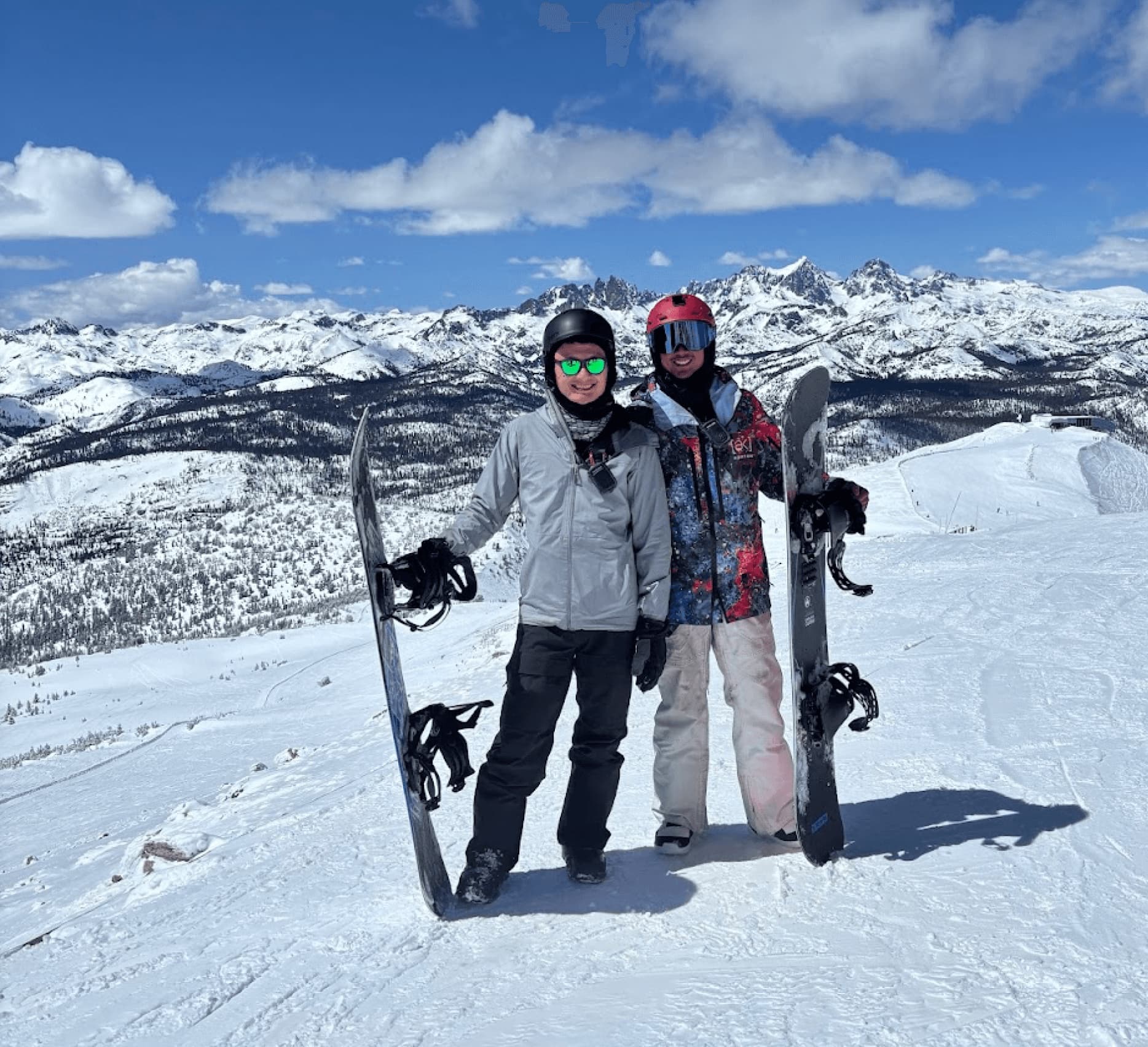 Moda Labs founders snowboarding